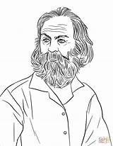 Whitman Walt Coloring Pages Drawing sketch template