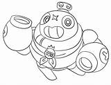 Brawl Stars Coloring Pages Printable Tick sketch template
