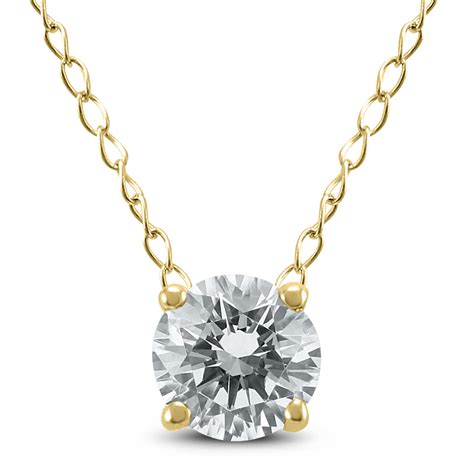 szul jewelry  carat floating  diamond solitaire necklace