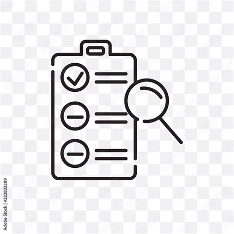 research icon isolated  transparent background simple  editable