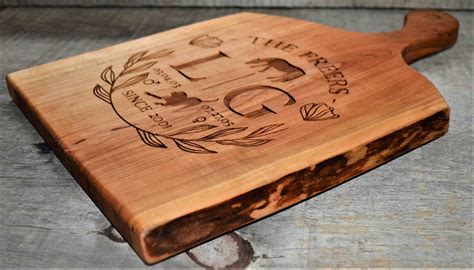 artisan solid wood cuttingserving board design  memories  custom