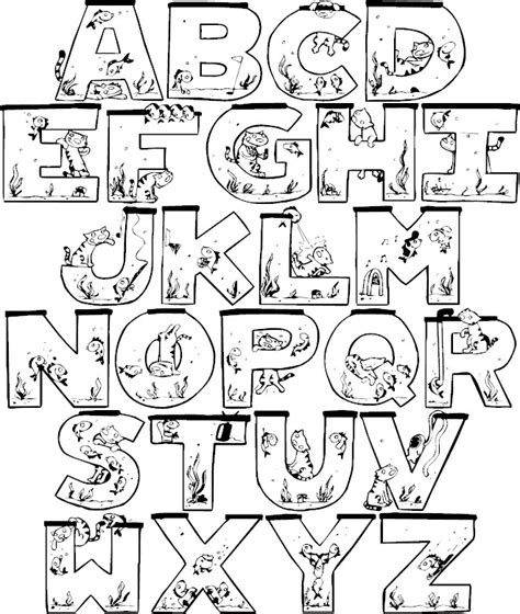 alphabet coloring pages