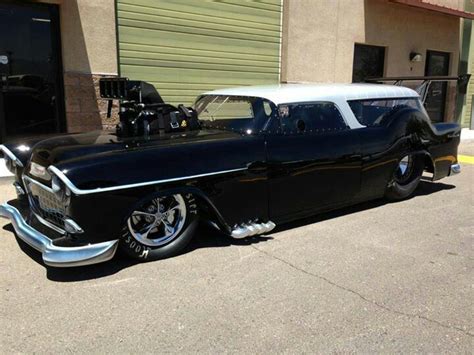 Blown 55 Chevy Nomad With Images Drag Racing Cars