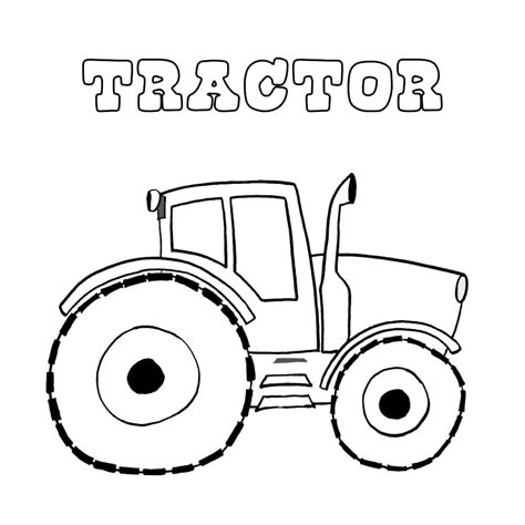 tractor colouring  page