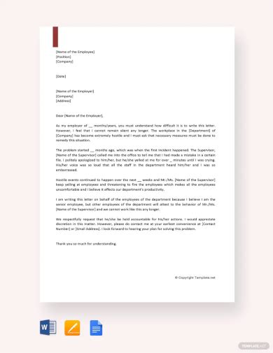 complaint letter examples  ms word apple pages google