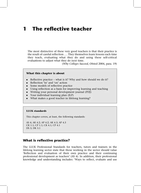 reflective teacher