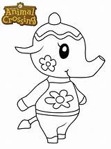 Crossing Animal Coloring Pages Tia Celeste Printable Kids Colouring Fun Sable Print Animalcrossing Votes Game sketch template