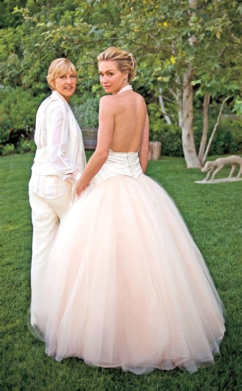 Ellen Degeneres And Portia De Rossi From Best Celebrity Wedding Photos
