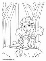 Coloring Frozen Elsa Castle Pages Disney Ice Printable Colouring Print Princess Color Anna Printouts Sheets Arendelle Exiles Herself Away Movie sketch template