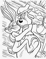 Pernalonga Bugs Looney Toons Coloringhome Cartoni sketch template