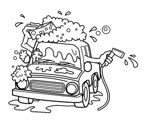 cartoon automatic car wash coloring pages cartoon automatic car wash