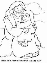 Coloring Pages Jesus Children Kids sketch template