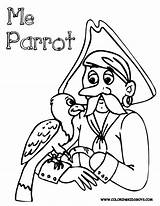 Coloring Pages Pirate Parrot Treasure Chest Pirates Printable Library Clipart Kids Popular Coloringhome Print sketch template
