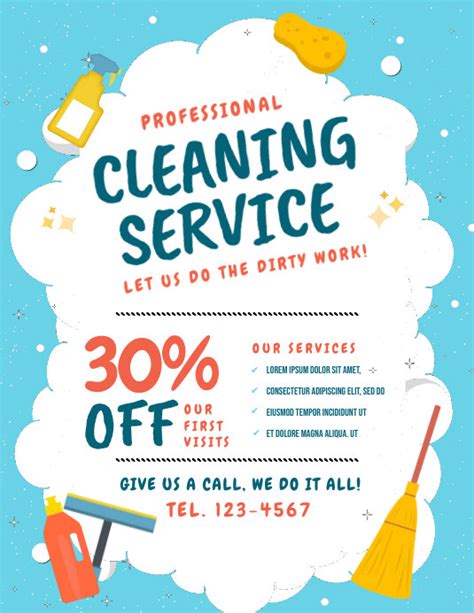 cleaning flyer template postermywall