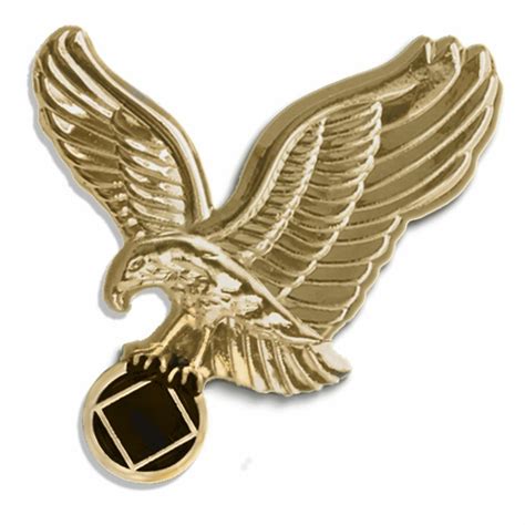 na gold eagle lapel pin