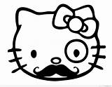 Nerd Coloring Kitty Pages Hello Getdrawings sketch template