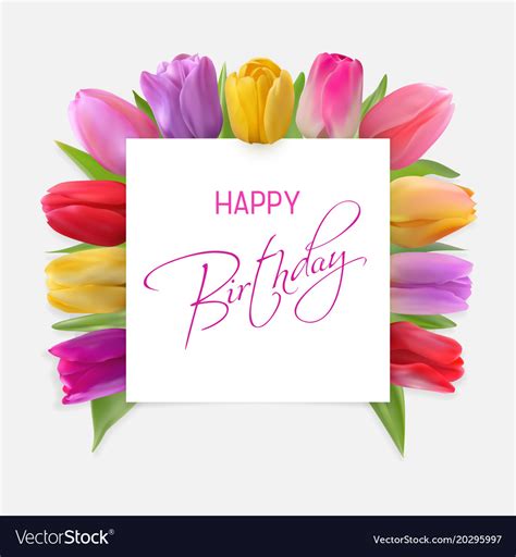 climatesense happy birthday images  tulips