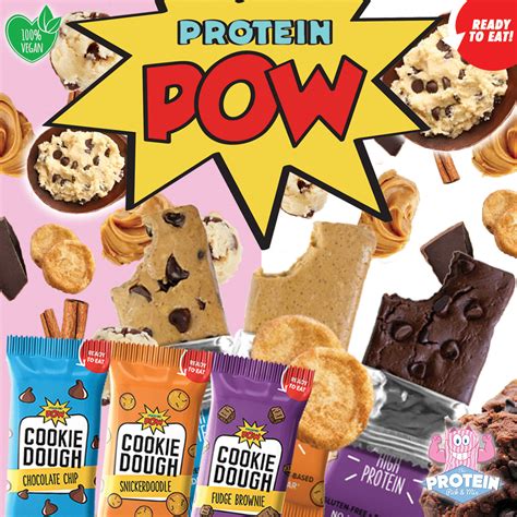 protein pow blam and kaboom protein pow cookie dough bars you