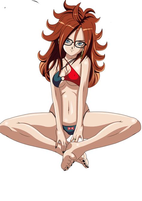 Anime Feet Dragon Ball Fighter Z Android 21 Bikini