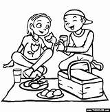 Picnic Coloring Pages Spring Online Family Colouring Thecolor Eating Lunch Choose Board Gif 97kb 565px sketch template