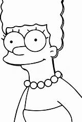 Simpsons Marge Desenho Wecoloringpage Desenhar Infantis Bart Birijus sketch template