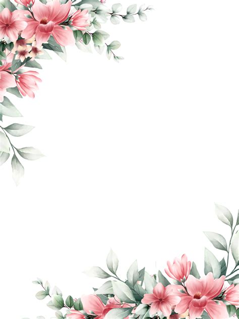 background  flower border elegant design