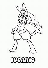 Coloring Lucario Pages Pokemon Popular Fighting sketch template
