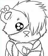 Coloring Pages Emo Cute Anime Bear Getcolorings Teddy Color Costume sketch template