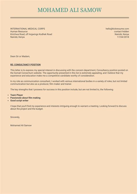 project manager cover letter  kickresume