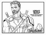 Thor Ragnarok Avengers Getcolorings Drawittoo sketch template