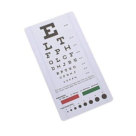 Snellen Pocket Eye Chart With Red And Green Lines – Asa Techmed