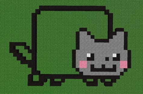Nyan Cat Pixel Art Minecraft Project