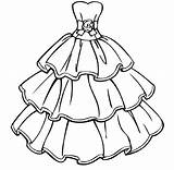 Coloring Pages Wedding Printable Dress Dresses Girls Gown Barbie Ball Kids Fashion Sheets Cute Popular Educativeprintable Books sketch template