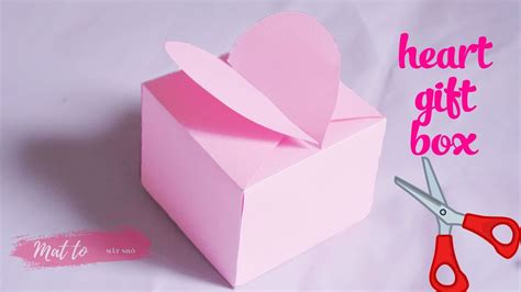 hộp giấy hình trái tim đơn giản cách gấp hộp quà trái