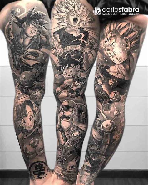 Dragon Ball Z Half Sleeve Tattoo