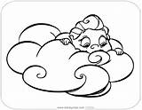 Hercules Coloring Baby Pages Disneyclips Hiding Cloud sketch template