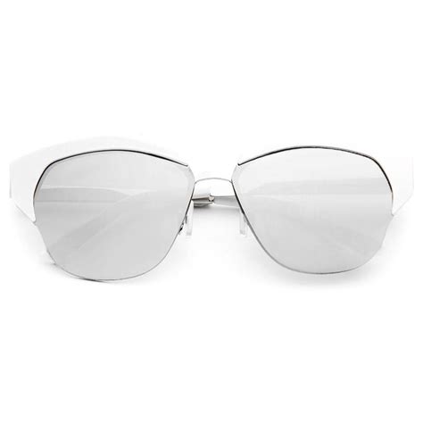 jessica alba style metal cat eye celebrity sunglasses