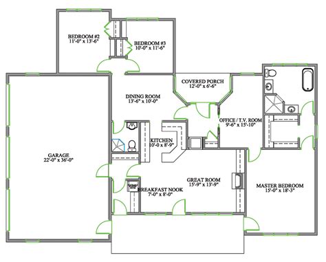 floor house plans open concept house design ideas