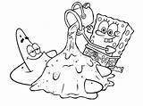 Spongebob Coloring Characters Pages Comments sketch template