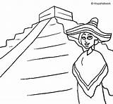 Mexico Coloring Coloringcrew sketch template