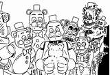 Fnaf Foxy Withered Freddy Animatronics Naf Everfreecoloring sketch template