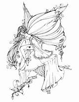 Fairy Coloring Pages Adults Printable Getcolorings sketch template