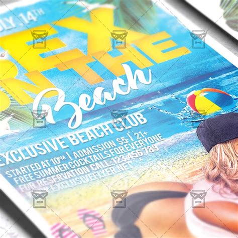 sex on the beach premium flyer template instagram size