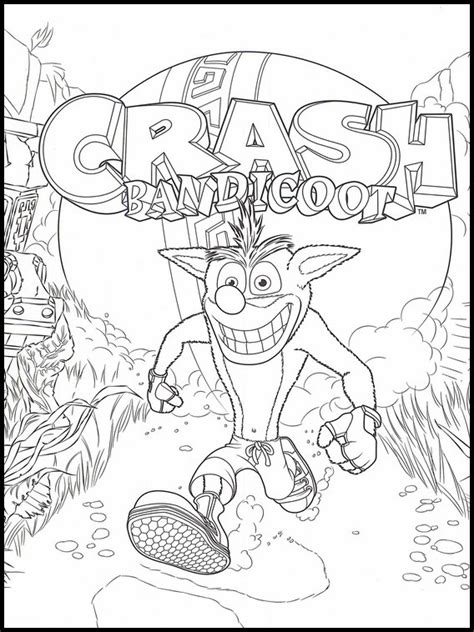 printable coloring book crash bandicoot