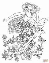 Coloring Pages Dancing Woman 70s Printable Supercoloring Fashion Elegant sketch template