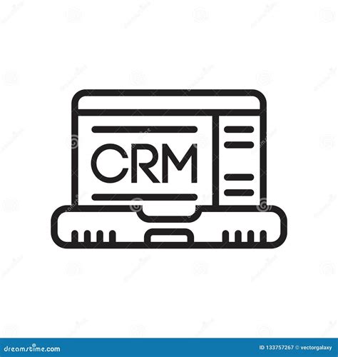 crm icon vector sign  symbol isolated  white background crm logo