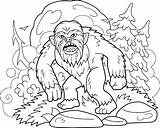 Bigfoot Coloring sketch template