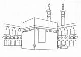 Mewarnai Kakbah Paud Islami Langit Tk Masjidil Awan Haram sketch template