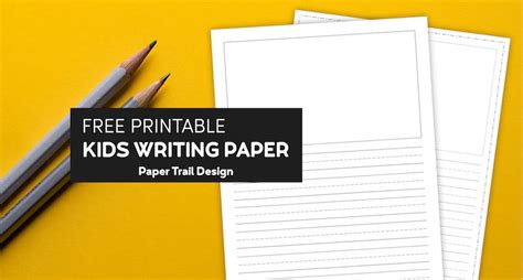printable primary paper template  lined writing paper