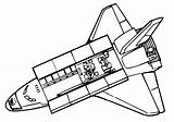 Space Shuttle Coloring Library Clipart Line sketch template